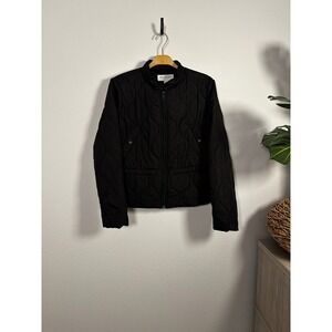 MARC NEW‎ YORK JEANS Black Quilted Bomber Jacket Womens Size Small